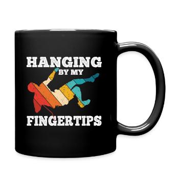 Klettern Bouldern - Tasse einfarbig - Schwarz - Rechts