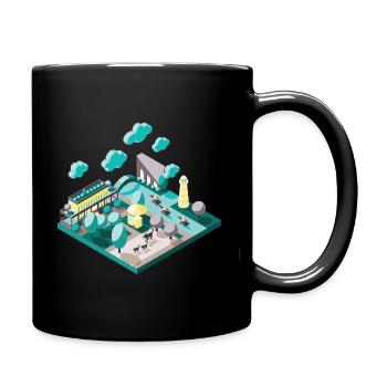 A day in the park - Full Colour Mug - black - Right