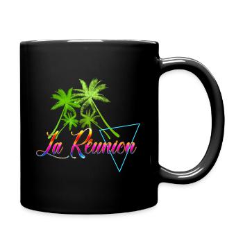 Réunion 974 Cocotier Style Vintage Homme Ou Femme - Mug uni - noir - Droite