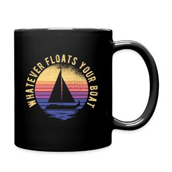 Segelboot Kapitän Spruch Zum Segeln - Tasse einfarbig - Schwarz - Rechts
