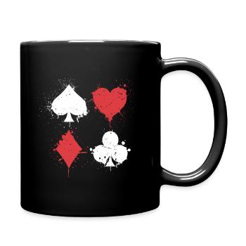 Jeu de poker vintage | Joueur de cartes - Mug uni - noir - Droite