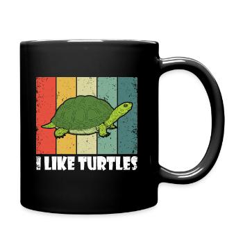 Vintage J’aime les tortues | Amoureux des tortues - Mug uni - noir - Droite
