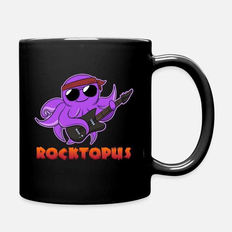 Roctopus Rockmusik-Fanatiker - Tasse einfarbig - Schwarz