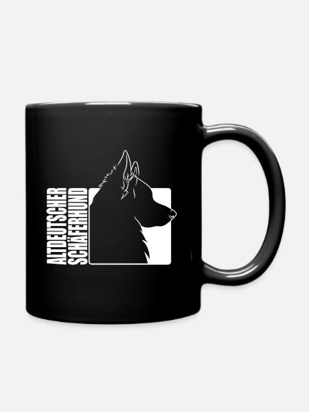 Altdeutscher Schäferhund Profil Hunde Wilsigns - Tasse einfarbig - Schwarz