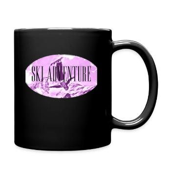 Aventure de ski - Mug uni - noir - Droite