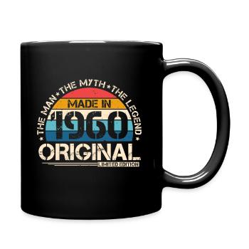 années 1960 Vintage né homme mythe, légende - Mug uni - noir - Droite