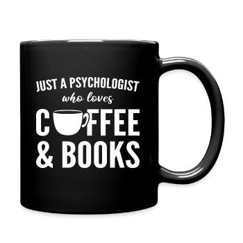 Kaffee & Bücher Buchliebhaber - Tasse einfarbig - Schwarz - Rechts