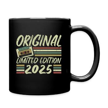 Jahrgang 2025 Retro Geburtstagsgeschenk 2025 - Tasse einfarbig - Schwarz - Rechts