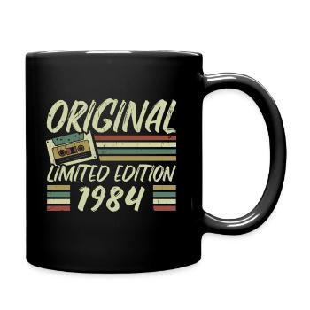 Jahrgang 1984 Retro 1984 Geburtstagsgeschenk - Tasse einfarbig - Schwarz - Rechts