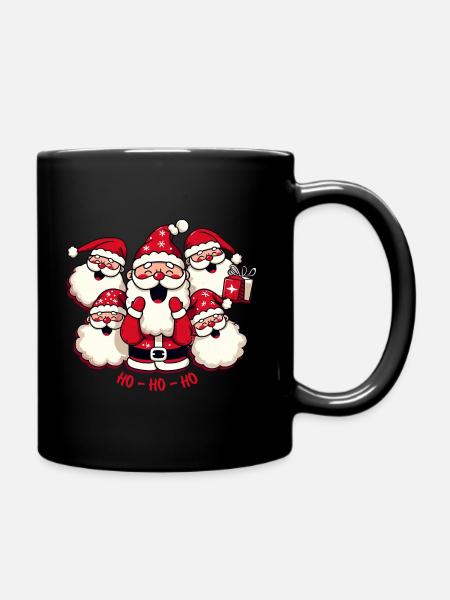 Santa - Tasse einfarbig - Schwarz