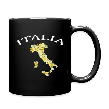 Italien, Italia Zitrone - Tasse einfarbig - Schwarz - Rechts