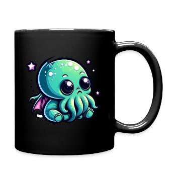 Magnetism of Lovecraft: Adorable Cute Baby Cthulhu - Full Colour Mug - black - Right