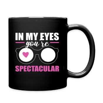 Lustige Optometrie Linsenhersteller - Tasse einfarbig - Schwarz - Rechts