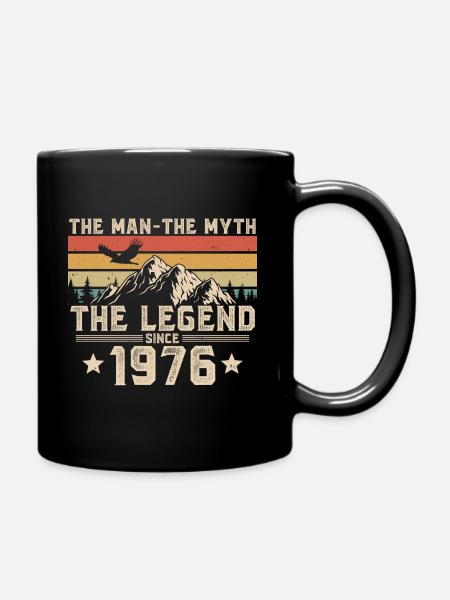 1976 Vintage né homme mythe légende - Mug uni - noir