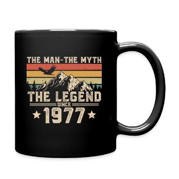 1977 Vintage né homme mythe légende - Mug uni - noir - Droite