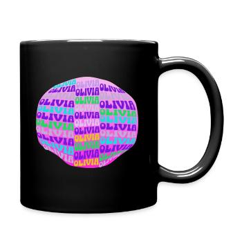Olivia die Kreative und Vielseitige - Tasse einfarbig - Schwarz - Rechts