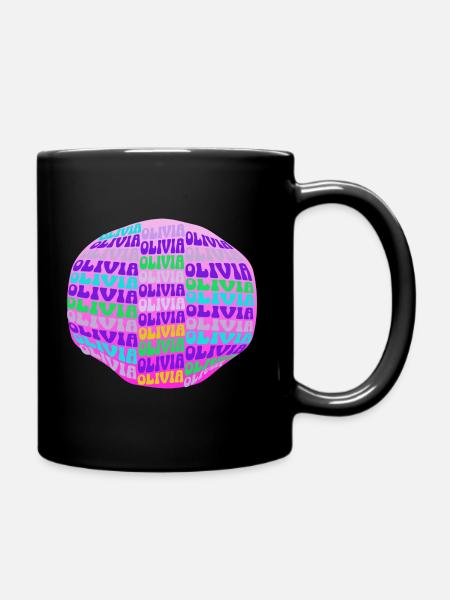 Olivia die Kreative und Vielseitige - Tasse einfarbig - Schwarz