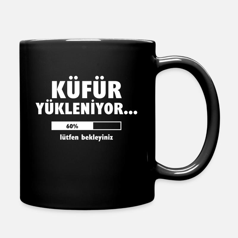 Türkischer Spruch, KÜFÜR YÜKLENIYOR - Tasse einfarbig - Schwarz
