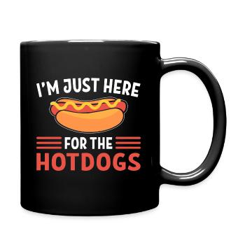 I'm Just Here For The Hotdogs Grillkoch - Tasse einfarbig - Schwarz - Rechts