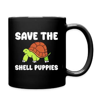 Schildkröteliebhaber Tierarzt - Tasse einfarbig - Schwarz - Rechts