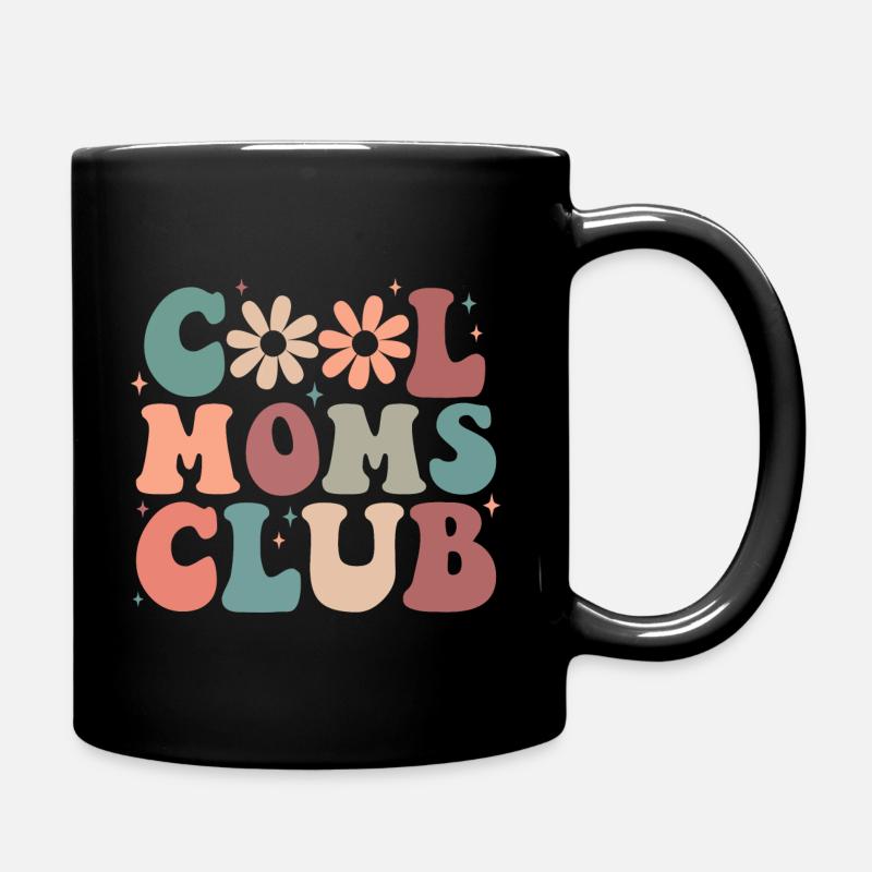 Cool Moms Club Drôle Rétro Groovy Maman Maman - Mug uni - noir