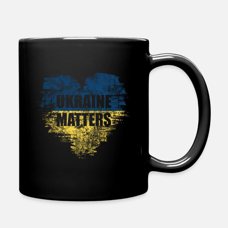 Ukraine Matters - Paix pour l’Ukraine - Mug uni - noir