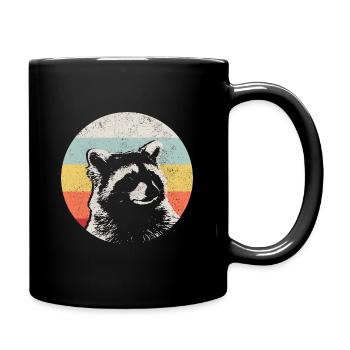 Raccoon Funny Gift - Full Colour Mug - black - Right