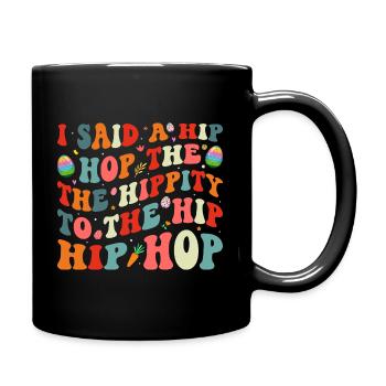 Joyeuses Pâques avec le lapin de Pâques - Mug uni - noir - Droite
