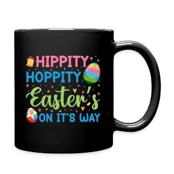 Joyeuses Pâques avec le lapin de Pâques - Mug uni - noir - Droite