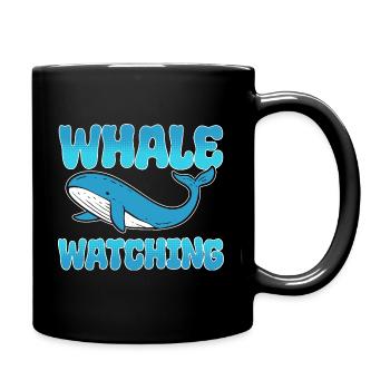 Whale Watching Wasserbiologe - Tasse einfarbig - Schwarz - Rechts