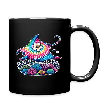 Tie Dye Ray Manta Kreuzfahrt Urlaub 2024 Hawaii - Tasse einfarbig - Schwarz - Rechts