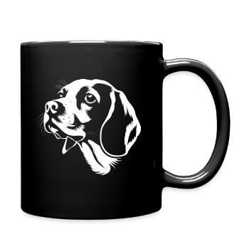 Hund Dog Beagle Bestseller Shirt - Tasse einfarbig - Schwarz - Rechts