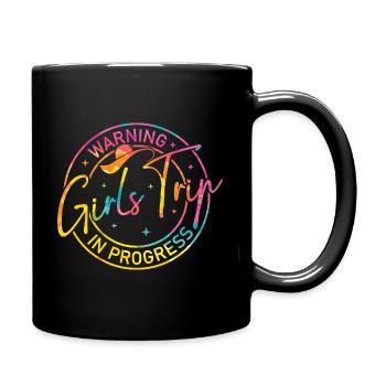Attention Girls Trip en cours - Mug uni - noir - Droite