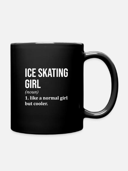 Eislaufen Eislaufen Eislaufen Eislaufen - Tasse einfarbig - Schwarz