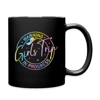 Attention Girls Trip en cours - Mug uni - noir - Droite