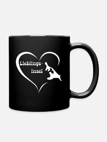 Lieblingsinsel Usedom, Ostsee - Tasse einfarbig - Schwarz