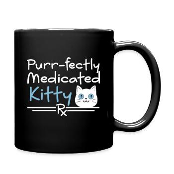 Vet Cat | Purrfectly medicated - Full Colour Mug - black - Right