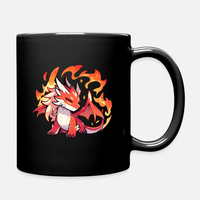 Cute Fire Dragon - Tasse einfarbig - Schwarz