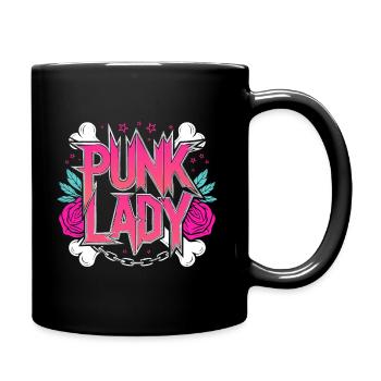 Punk Woman Skater Rocker Punk - Full Colour Mug - black - Right