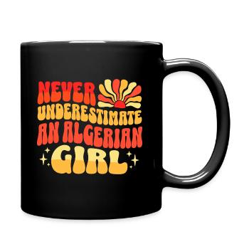 Jamais Sous-estimer Fille Algérienne - Mug uni - noir - Droite