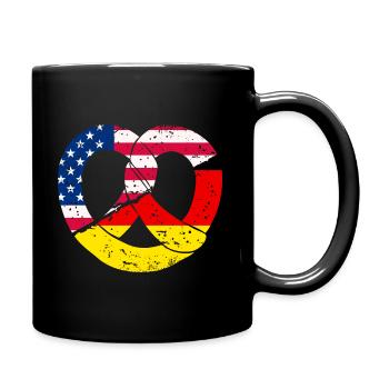 Brezel Amerikanische Herkunft Deutsch - Tasse einfarbig - Schwarz - Rechts