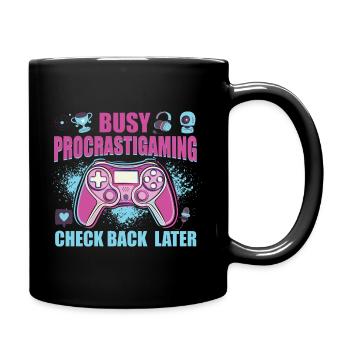 Gamer Busy Procrastigaming Gaming - Full Colour Mug - black - Right