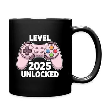 Level 2025 Unlocked - Tasse einfarbig - Schwarz - Rechts