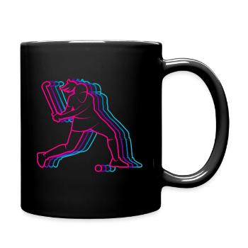 joueur de hockey Vintage Hockey Girl Hockey sur gazon - Mug uni - noir - Droite