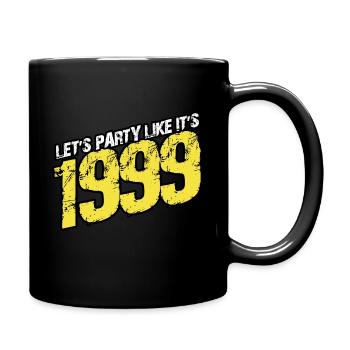 1999 Logo transparent - Tasse einfarbig - Schwarz - Rechts