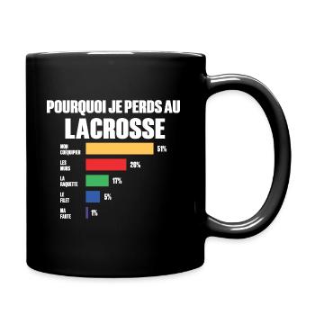Lacrosse Trikot Ich kann nicht Ich habe Lacrosse - Tasse einfarbig - Schwarz - Rechts
