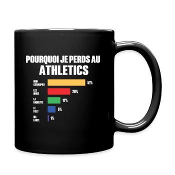 Maillot Athletics Perdant Humour Joueur De Athlet - Mug uni - noir - Droite