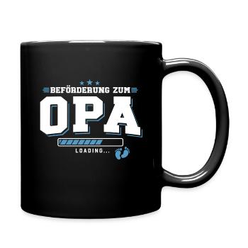 Beförderung zum Opa loading - Tasse einfarbig - Schwarz - Rechts
