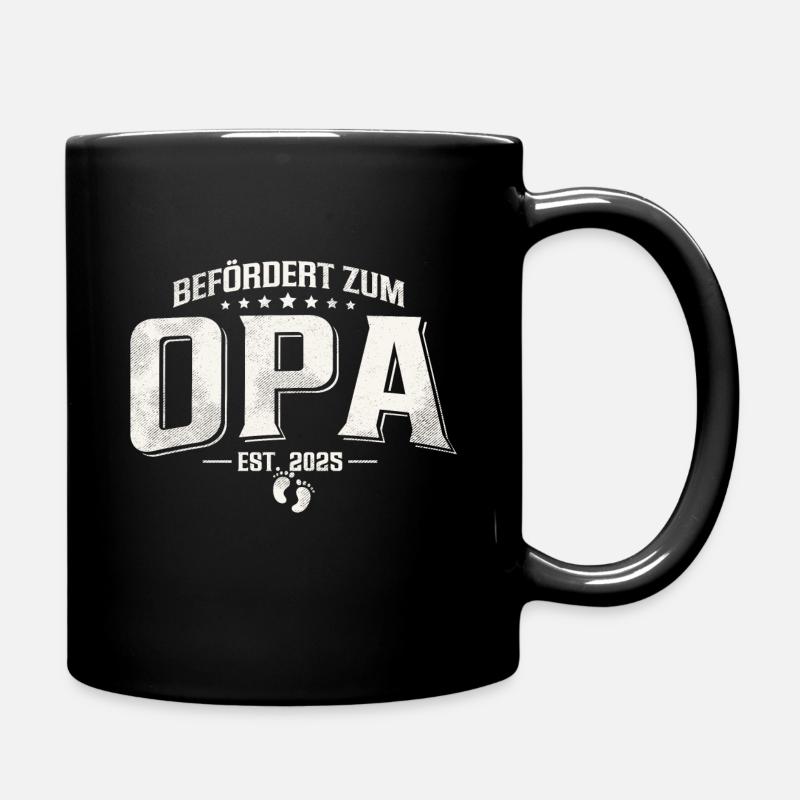 Befördert zum Opa 2025 - Tasse einfarbig - Schwarz