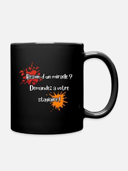 Humour travail stagiaire - Mug uni - noir